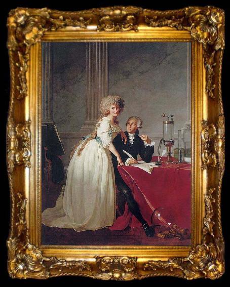 framed  Jacques-Louis David Portrait of Antoine Laurent Lavoisier and his wife (, ta009-2